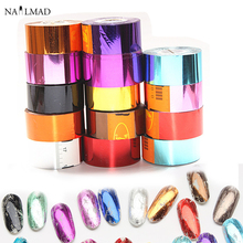 1 roll 3cm*120m Charm Nail Foils Polish Stickers Metal Color Starry Paper Transfer Foil Wraps Adhesive Decals Nail Art Decoratio 2024 - buy cheap