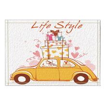 Life Style With Small Car And Laguage Bath Rugs Non-Slip Doormat Floor Entryways Mat Kids Bath Mat Bathroom Accessories 2024 - buy cheap