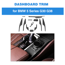 12pcs car Interior Dashboard Central Panel Trim Car Styling for BMW 5 series G30 G38 520i 2017-19 Carbon Fiber 2024 - buy cheap