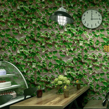 Обои для нового ресторана wellyu, украшение для закусок, маленькие обои для ресторана, фоновые обои в стиле ретро, плющ, зеленые листья 2024 - купить недорого