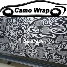 Black White Camouflage Vinyl Sticker Wrap Film Car Styling Camouflage Spy Film Motorcycle Truck Car Foil Covers Wraps 2024 - buy cheap