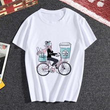 Camiseta "My Monday" para mujer, remera con personalidad Harajuku, estética, sección delgada, Tops blancos, ropa para mujer 2024 - compra barato