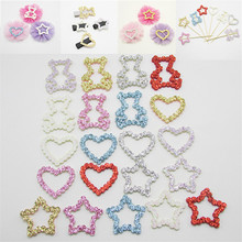 42pcs/Lot kawaii Star/Heart/Bear Pads Patches Appliques for Craft Clothes Sewing Supplies DIY Hair Clip Accessories 2024 - buy cheap