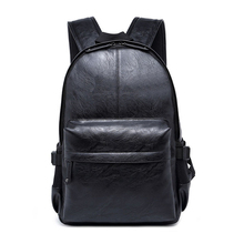 New Fashion Men Backpack High Quality Male Korean Student Backpack Lager Leather Boy Business Laptop School Computer Bag 14 Inch 2024 - buy cheap