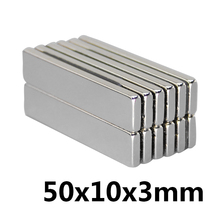 5pcs Super Strong Small 50*10*3mm Neodymium Magnets Rare Earth Powerful Magnet 50 x 10 x 3 mm N35 2024 - buy cheap