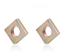 Free shipping 50Pcs M3 M4 M5 M6 Color Zinc Plated Square Nuts Without Bevel Block Square Quadrangle Galvanized Pressed Nuts 2024 - buy cheap