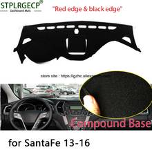StplrgeCP For Hyundai Santa Fe double layer Car Dashboard Cover Avoid Light Pad Instrument Platform Dash Board Cover Sticker 2024 - buy cheap