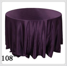 10pcs 108'' Round Satin round  tablecloth  for Weddings round  table covers for party 2024 - buy cheap