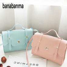 Women Messenger Bag Fashion Solid Color Phone Coin Bag PU Leather Shoulder Bag Cute Wild of the slung small Square bag zk30 2024 - buy cheap