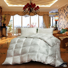 Luxury Jacquard 100% white duck/goose down winter quilt comforter blanket duvet filling twin queen king size bedding quilt 2024 - buy cheap