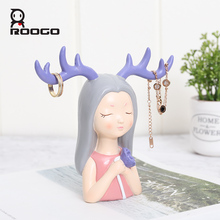 Roogo Home Decoration Accessories Modern Mini Figurines Kids Birthday Gifts Office Desktop Party Decor Resin Fairy House Garden 2024 - buy cheap