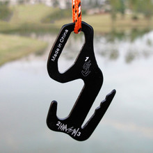 Outdoor Sky Tent Wind-rope Buckle Aluminum Alloy Hook-rope Fittings Luggage Buckle-hook edc tool gear hiking keychain 2024 - compre barato