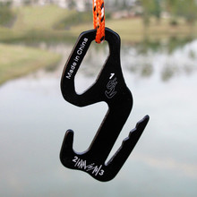 Outdoor Sky Tent Wind-rope Buckle Aluminum Alloy Hook-rope Fittings Luggage Buckle-hook edc tool gear hiking keychain 2024 - buy cheap