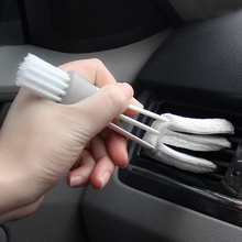VODOOL Double Ended Car Cleaning Brush Air Conditioner Vent Slit Clean Brush Detailing Dust Removal Blinds Keyboard Duster Brush 2024 - купить недорого