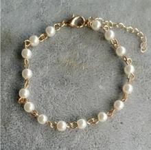Lindas pulseiras imitação de pérola femininas, linhas com berloque de imitação em forma de pingente, joias para mulheres, noivas e presentes de casamento 2018 2024 - compre barato