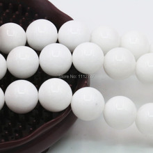 4 6 10 12mm Accessory White Chalcedony Semi Finished Stones Balls Gift Loose Beads Diy Round Crafts Jewelry Making Gift 15inch 2024 - buy cheap