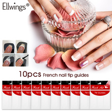 Ellwings 10pcs Nail Art Form Guide Stickers Design Decal French Manicure Salon Tips Tape Stickers Guide DIY Stencil Decoration 2024 - buy cheap