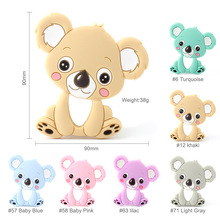 30Pcs 90mm BPA Free Koala Baby Teethers Food Grade Silicone Teethers Baby Teething Toys DIY Pacifier Chain Pendant 6 Colors 2024 - buy cheap