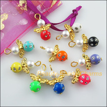 Fashion 20 New Charms Mixed Dancing Angel Gold Color Wings Pendants 14x22mm 2024 - buy cheap