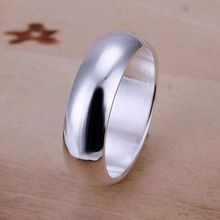 Wholesale Silver plated ring, Fashion jewelry, Glossy Round Ring  SMTR025 2024 - buy cheap