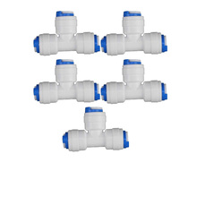 5pcs 1/4" 3 way Union Tee Quick Connect Push Fit for RO system Water Filter Connector Fittings T tipy fast joint 2024 - buy cheap