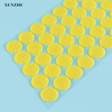 Tela de nailon de diámetro amarillo para monedas, gancho y bucle de cierre autoadhesivo de puntos, gancho de tira redonda, 100 pares 2024 - compra barato
