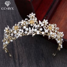 CC-Tiaras y coronas de cuentas románticas estilo bosque, accesorios para el cabello de boda para novia, hoja, forma de flor, joyería de compromiso XY031 2024 - compra barato