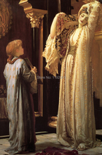 portrait mural print decoration canvas painting masterpiece reproduction lady dressing up elegance By Frederick Leighton 2024 - buy cheap