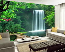 Beibehang papel de parede foto personalizada cenário paisagem cascata mural 3d tv fundo parede decoração para casa 2024 - compre barato