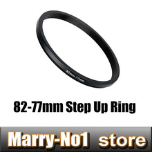2 pcs Preto Step Up Filtro Lens Ring ring 82mm a 77mm 82mm-77mm 82-77mm 2024 - compre barato
