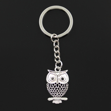 New Fashion Keychain 32x19mm Hollow Owl Pendants DIY Men Jewelry Car Key Chain Ring Holder Souvenir For Gift 2024 - buy cheap