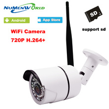Водонепроницаемый P2P 1MP Мегапиксельная ONVIF Wi-Fi Беспроводной ИК-камеры Ip-сети 720 P HD Открытый видеонаблюдения CCTV камеры безопасности 2024 - купить недорого