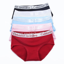ZJX 5Pcs/lot Panties Women Underwear Sexy Lace Letter Soft Cotton Briefs Women Lingerie Seamless Underpants Plus Size XXL 2024 - buy cheap