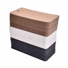 Etiquetas de papel rectangulares hechas a mano, etiquetas de precios Kraft para ropa, suministros de decoración del banquete de boda, regalo de Navidad, 50 unids/lote 2024 - compra barato