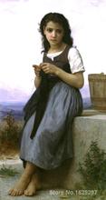 wall art The Knitter William Adolphe Bouguereau Paintings Hand painted High quality 2024 - buy cheap