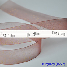 IuBuFiGo-cintas doradas de Organza con estampado de purpurina y espray para decoración de bodas, 1/2 "(13mm), embalaje de regalo, lote de 100 yardas 2024 - compra barato