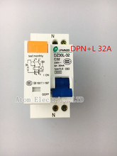 Mini interruptor de aire doméstico DZ30LE 32A RCBO, disyuntor diferencial de doble cable DPN, VIGI 2024 - compra barato