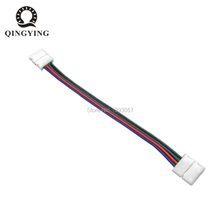 20pcs/lot LED Strip Wire Cable Connector 10mm 4pin With One End Connector Suitable for 5050 3528 RGB Strips Connecting Free Ship 2024 - buy cheap