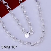 Classic High-Quality KN-N200 Silver Plated Necklace for Women's Pendant Fashion Jewelry Big Rectangle Necklace 2024 - buy cheap