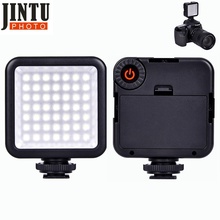 Jintu mini w49-lâmpada led para vídeo, equipamento para iluminação fotográfica, canhão, para nikon, sony, câmera ou filmadora 2024 - compre barato