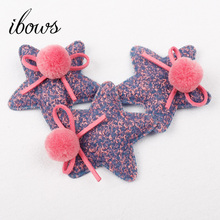 IBOWS 5Pcs Star Appliques Cotton-filling Cute Padded Patches For DIY Toy Clothe Girl Hair Clips Accessories Decorative Appliques 2024 - buy cheap