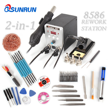 QSUNRUN 1Set BGA repair tool 8586 soldering station hot air gun welding mobile phone dismantling tools 2024 - buy cheap