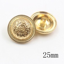 25mm 10pcs/lot Snow metal buttons gold sweater coat decoration shirt buttons accessories DIY JS-0213 2024 - buy cheap