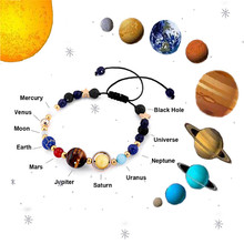 Universe Galaxy Eight Planets Bracelet Guardian Star Natural Solar System Energy Stone Beads Bracelet 7 Chakra for Men or Women 2024 - buy cheap