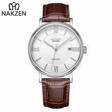 NAKZEN Men Business Automatic Mechanical Watches Brand Luxury Leather Man Wrist Watch Male Clock Relogio Masculino Miyota 9015 2024 - buy cheap