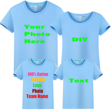 Хлопковая футболка «сделай сам» с логотипом на заказ для всей семьи, хлопковая футболка для мужчин, женщин, детей, мамы, папы, милых девушек, мальчиков и девочек, футболки 2024 - купить недорого