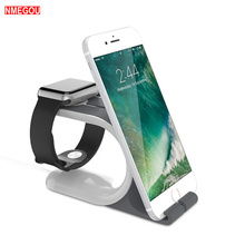 Soporte de silicona 2 en 1 para Apple Watch y IPhone, estación de acoplamiento, trípode de oficina para I Watch 4, 3, 2, 1, IPhone X, XS, Max, XR, X, 8, 7, 6s 2024 - compra barato