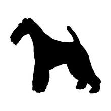13.7*11.4CM Wire Fox Terrier Dog Vinyl Decal Lovely Car Stickers Truck Bumper Car Styling Decoration Black/Silver S1-0392 2024 - buy cheap