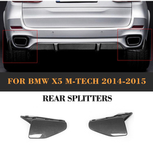 Fibra de carbono parachoques trasero Splitters labio Spoiler delantal para BMW F15 X5 M Tech sólo 2014 2015 coche pegatina Spoiler 2024 - compra barato