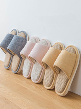 Summer Couple's Indoor Slippers Japan Style Soft Anti-Slip Women's Home Slippers Sweat Absorption Linen Home Shoes 2024 - buy cheap